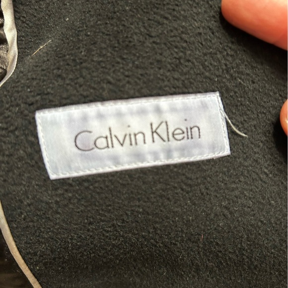 Calvin Klein Black Coat with Faux Fur - Picture 4 of 8